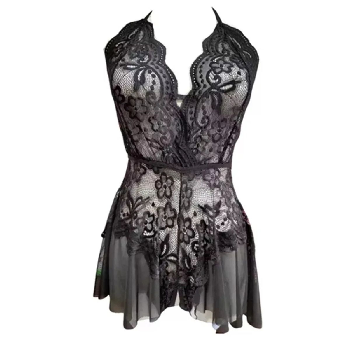 GENERICO - Enterizo de Encaje Babydoll para Dama