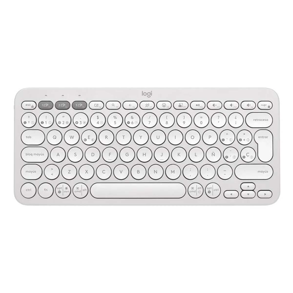 LOGITECH - LOGITECH TECLADO PEBBLE K380S BLANCO BLUETOOTH