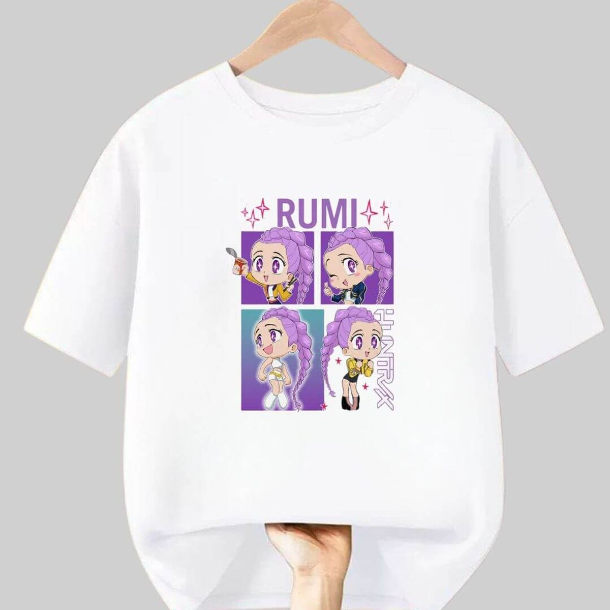 GENERICO - Polos Algodon Rumi Kpop Guerreras Demon Hunters  - Tallas 6 al XL