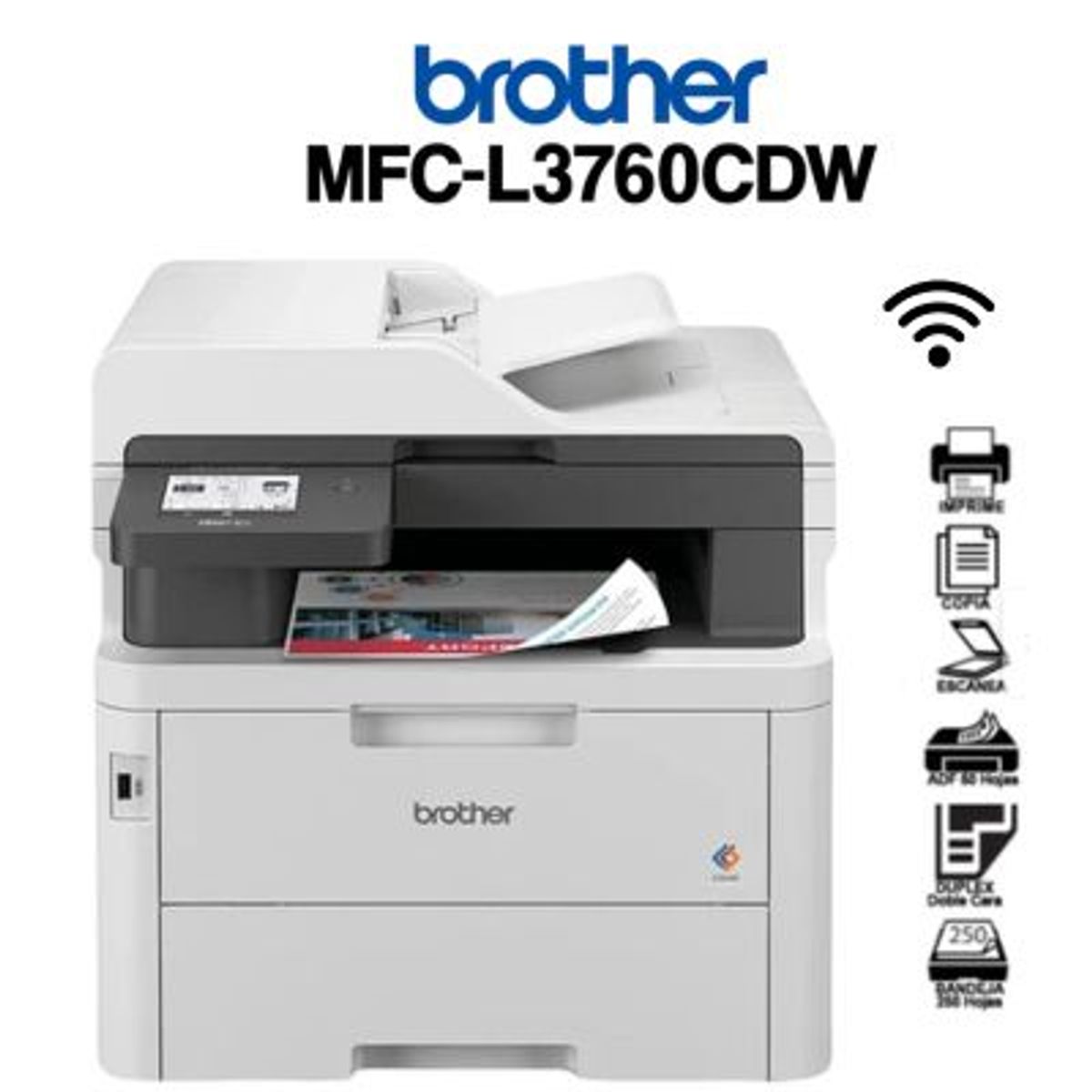 BROTHER - Impresora Brother Laser Color MFC-L3760CDW Multifuncional Ethernet