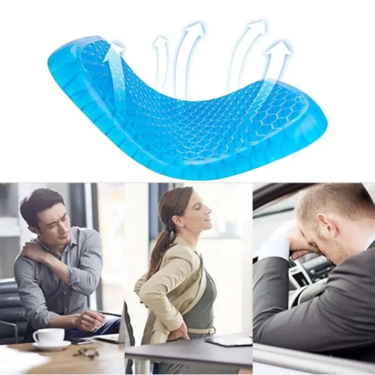 GENERICO - Asiento Cojin Flexible Egg Sitter Gel Confortable Para Sillas