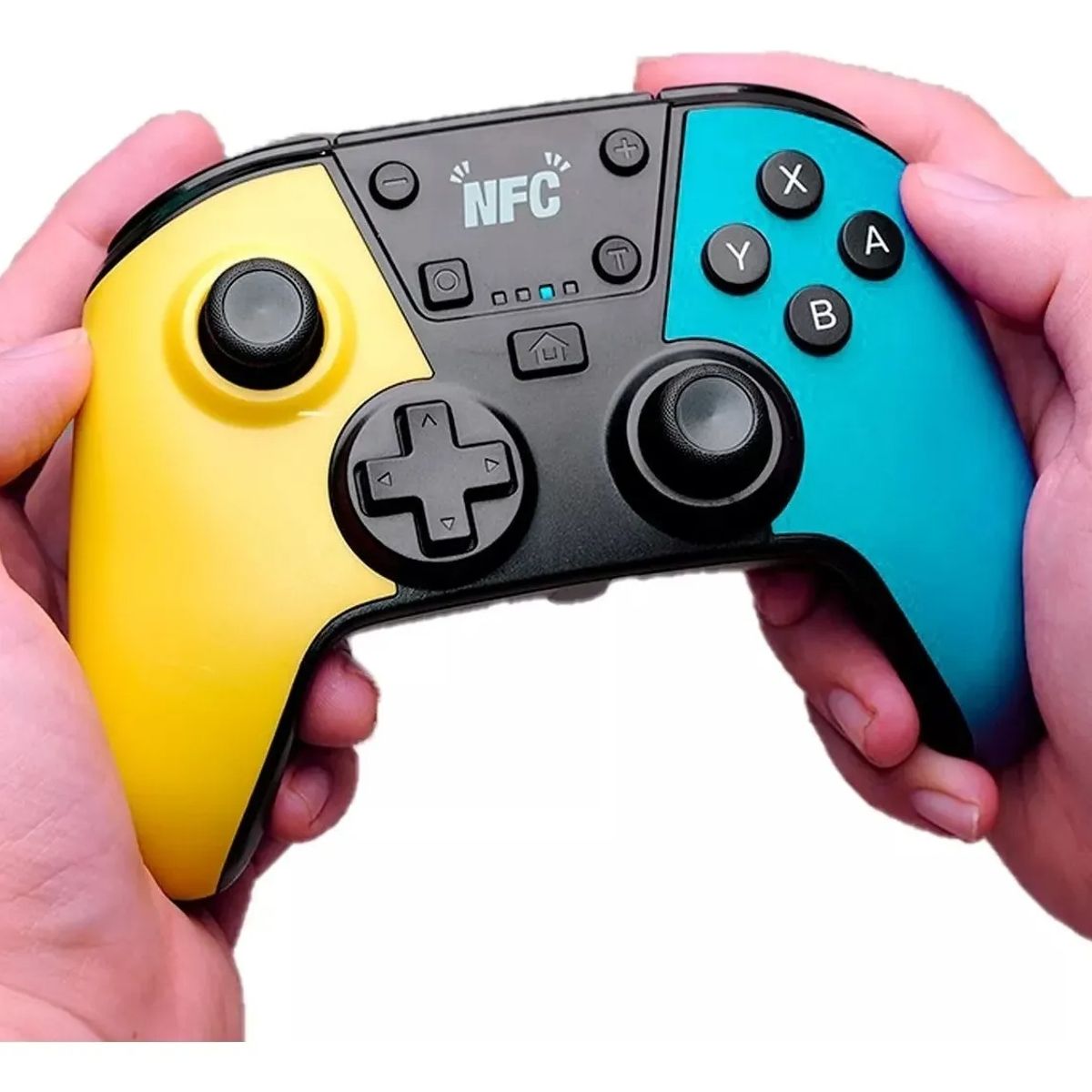 SEISA - Mando Para Nintendo Switch Pro Controller Y PC Azul Con Amarillo