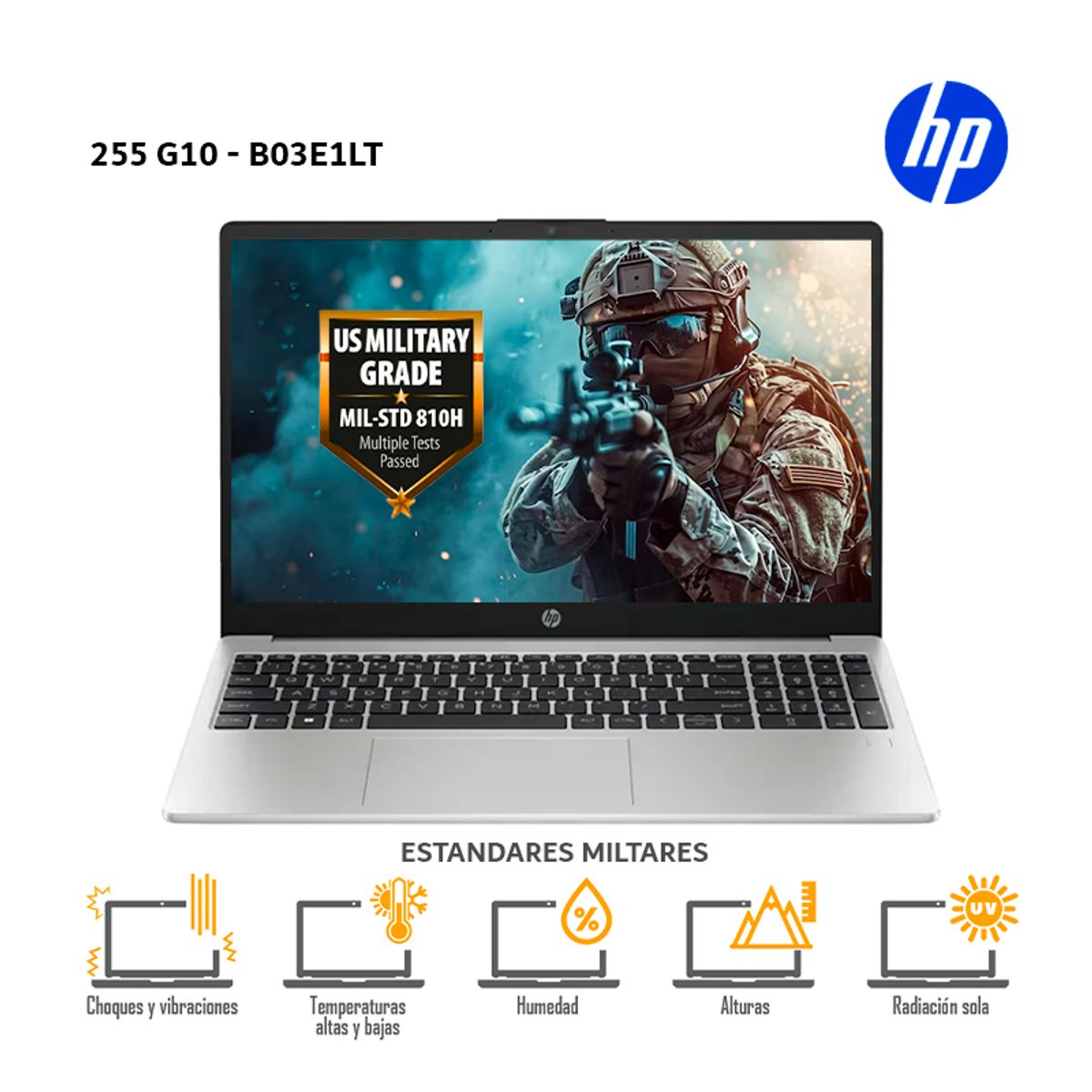 HP - Laptop HP 255 G10 AMD Ryzen 7 7730U, 16Gb Ram, 512Gb SSD, 15.6"FHD - B03E1LT