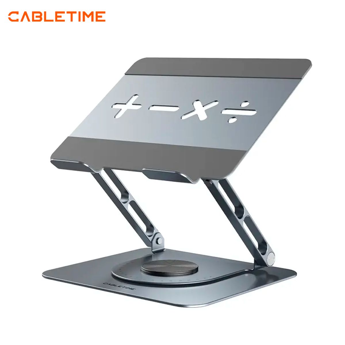 GENERICO - Soporte Giratorio Plegable Aluminio 360 para Laptop cabletime