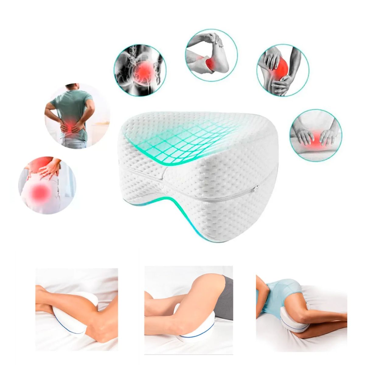 GENERICO - Asiento cojin gel ortopedico almohada de pierna