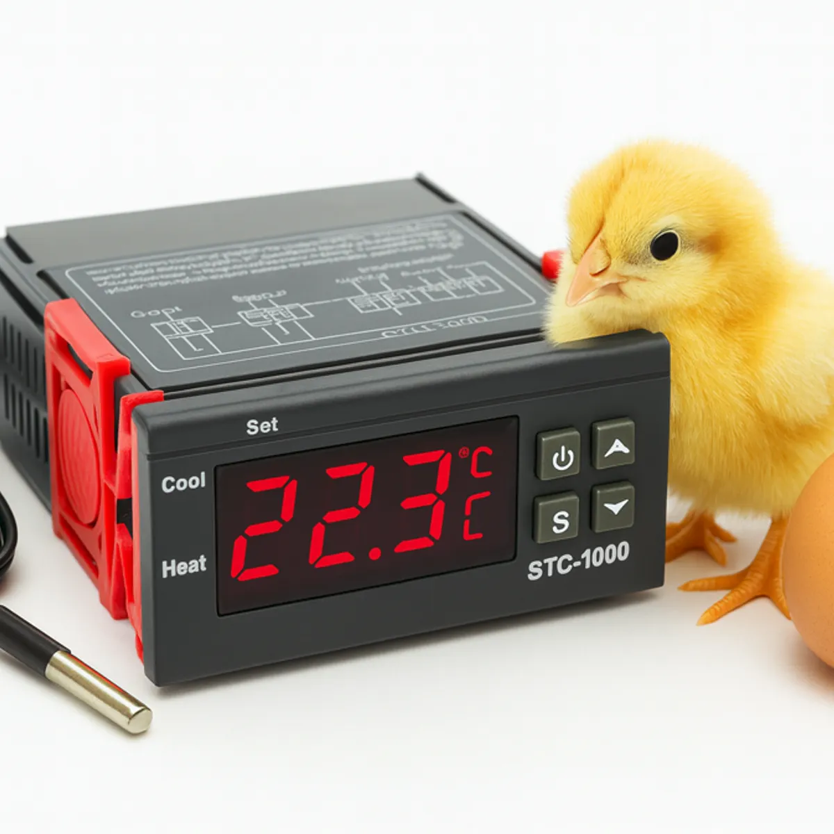 GENERICO - TERMOSTATO STC1000 220V INCUBADORA CON SENSOR DE TEMPERATURA