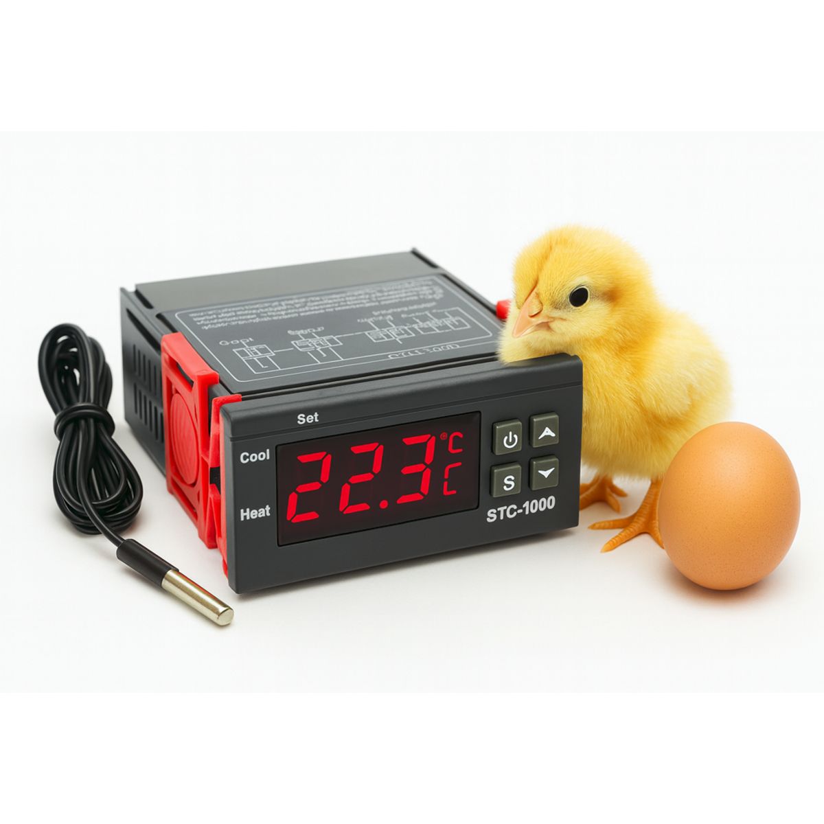 GENERICO - TERMOSTATO STC1000 220V INCUBADORA CON SENSOR DE TEMPERATURA