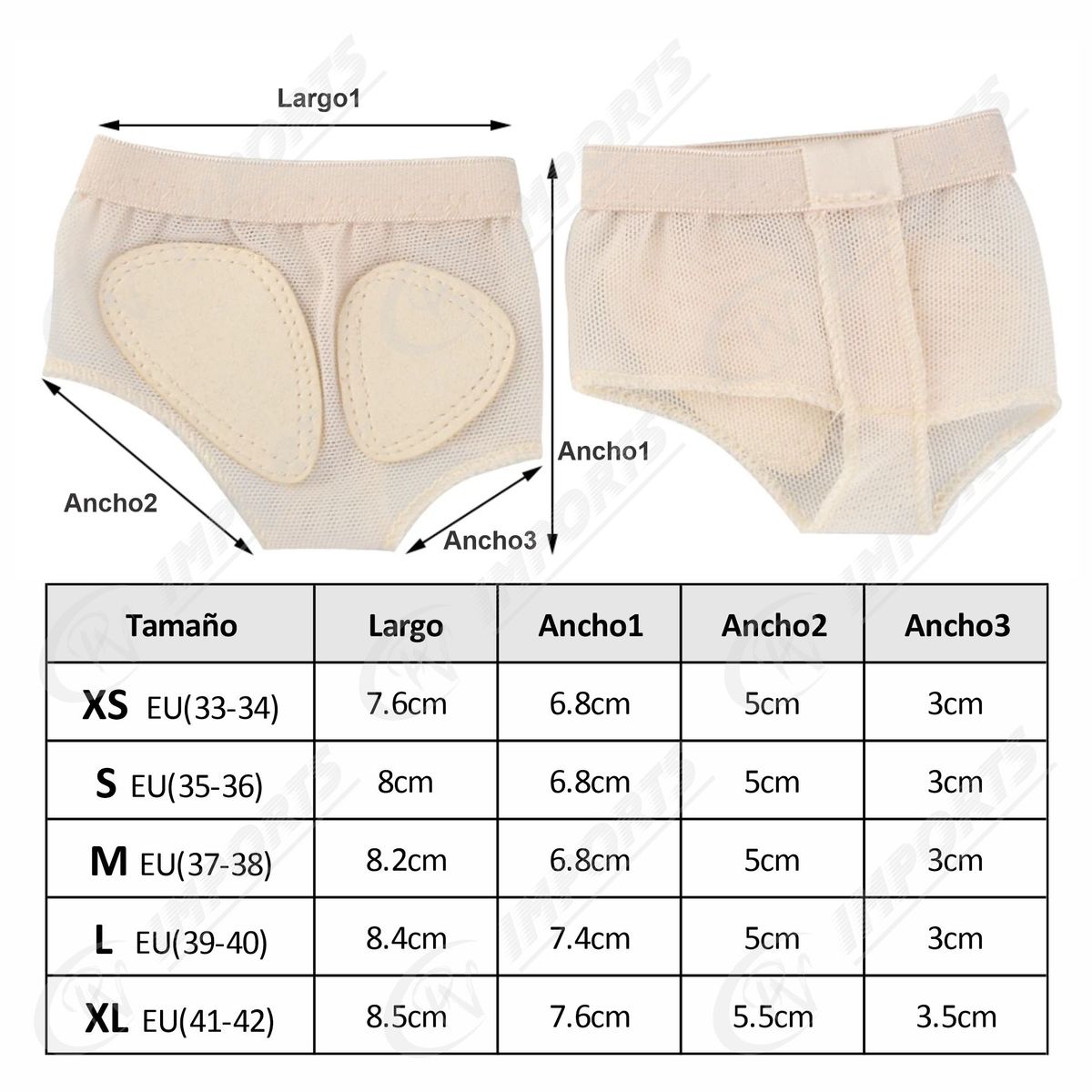 GENERICO - Protectores Metatarso para Baile Deportes Danza Ballet y más TALLA- M