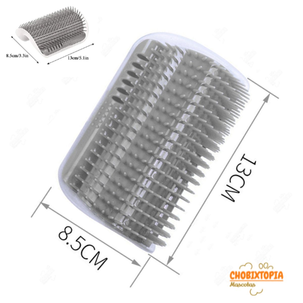 GENERICO - CEPILLO RASCADOR ESQUINERO MASAJEADOR PARA CATNIP PLOMO