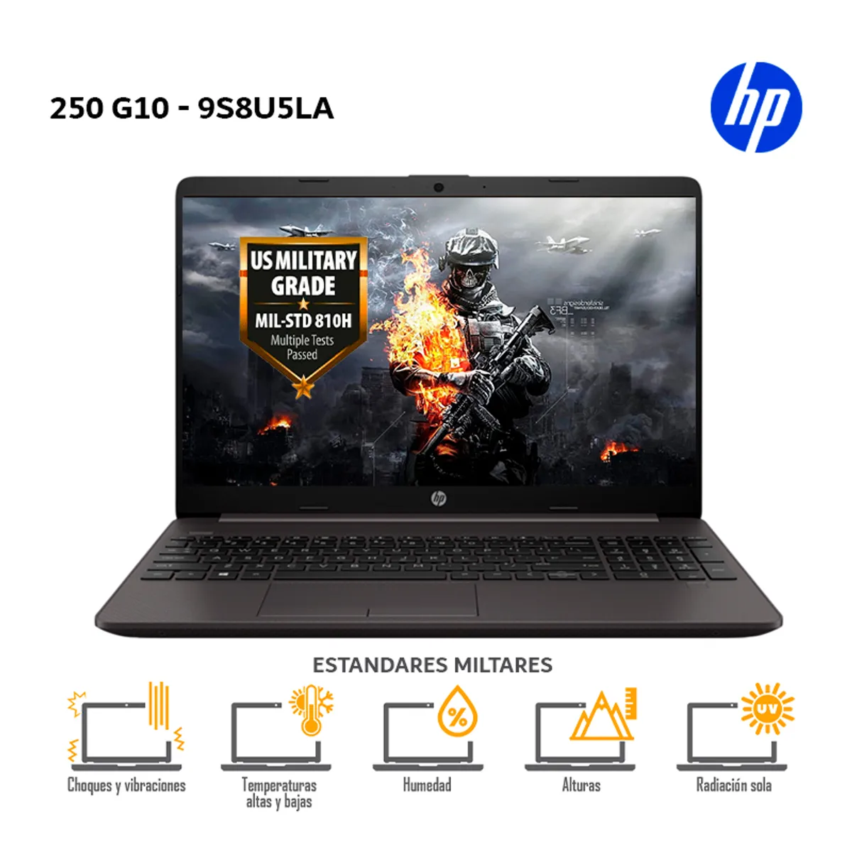 HP - Laptop HP 250 G10 Intel Core I7-1355U, 8Gb Ram, 512Gb SSD, 15.6"HD - 9S8U5LA