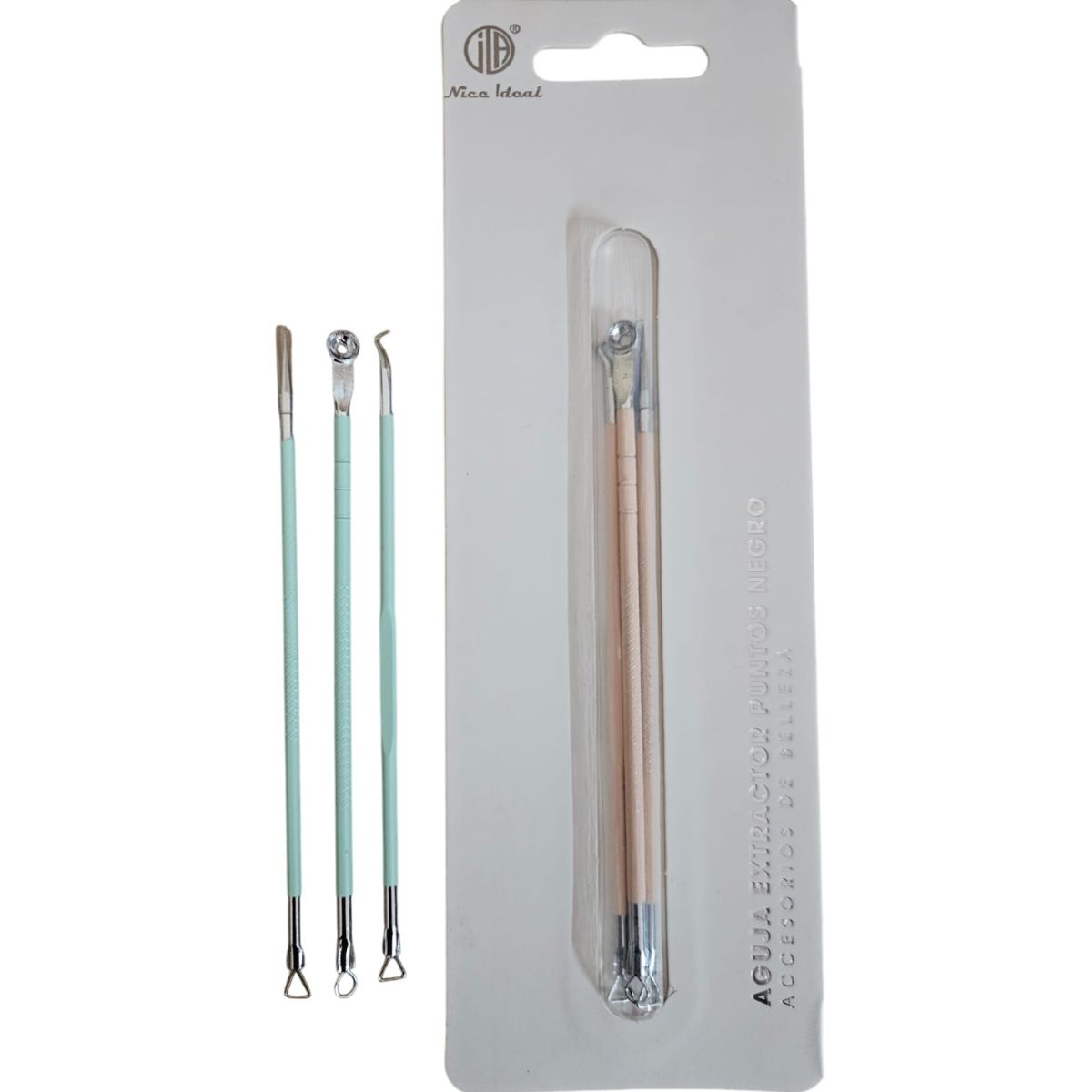 GENERICO - AGUJA PARA EL ACNÉ DE DOBLE EXTREMO REMOVEDOR EXTRACTOR