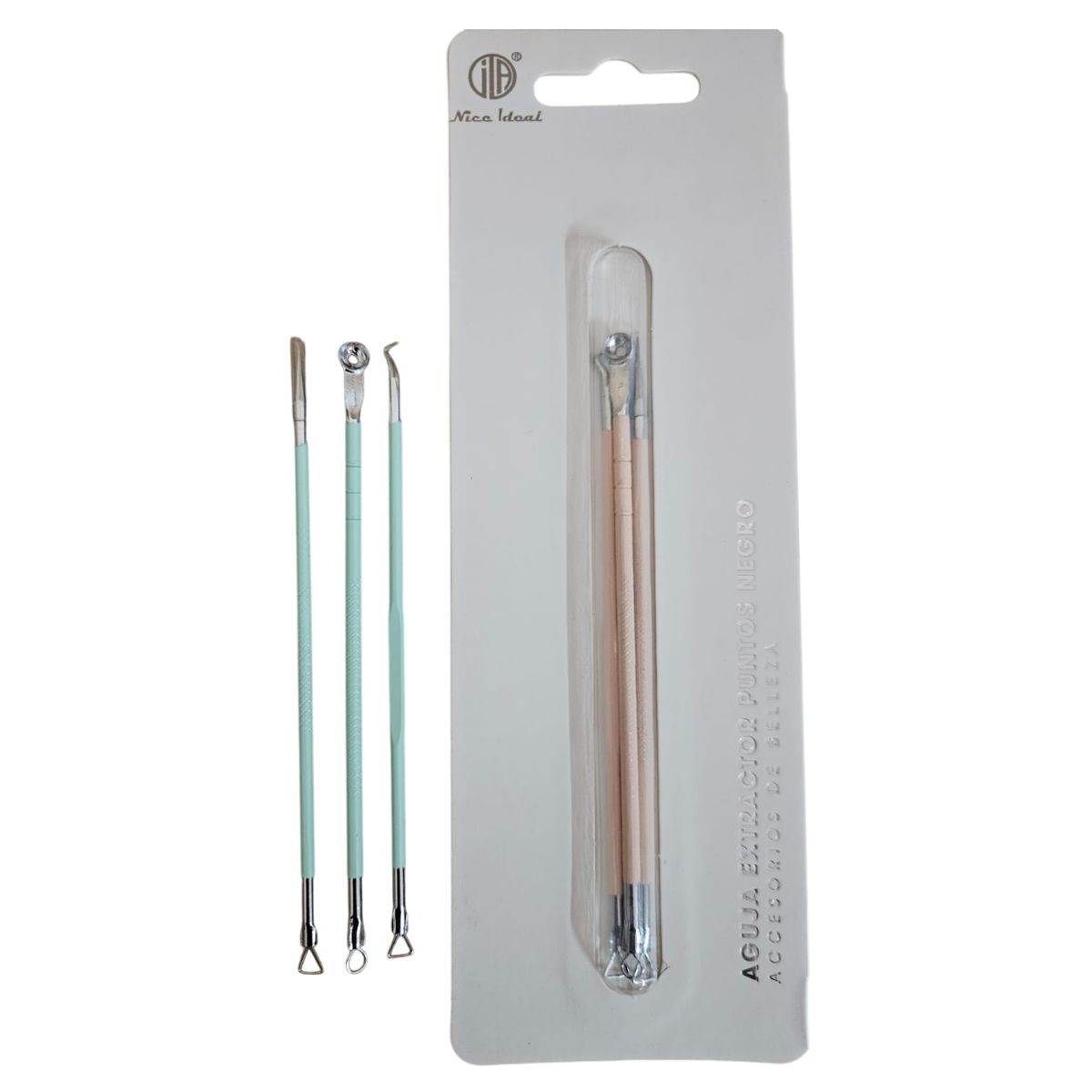 GENERICO - AGUJA PARA EL ACNÉ DE DOBLE EXTREMO REMOVEDOR EXTRACTOR