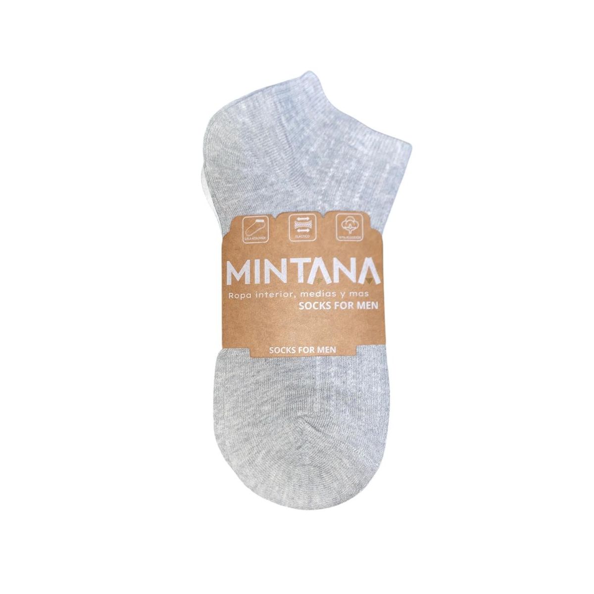 MINTANA - PACK 3 MEDIAS SIN COSTURA  TALONERA ALGODON HILO HOMBRE MINTANA
