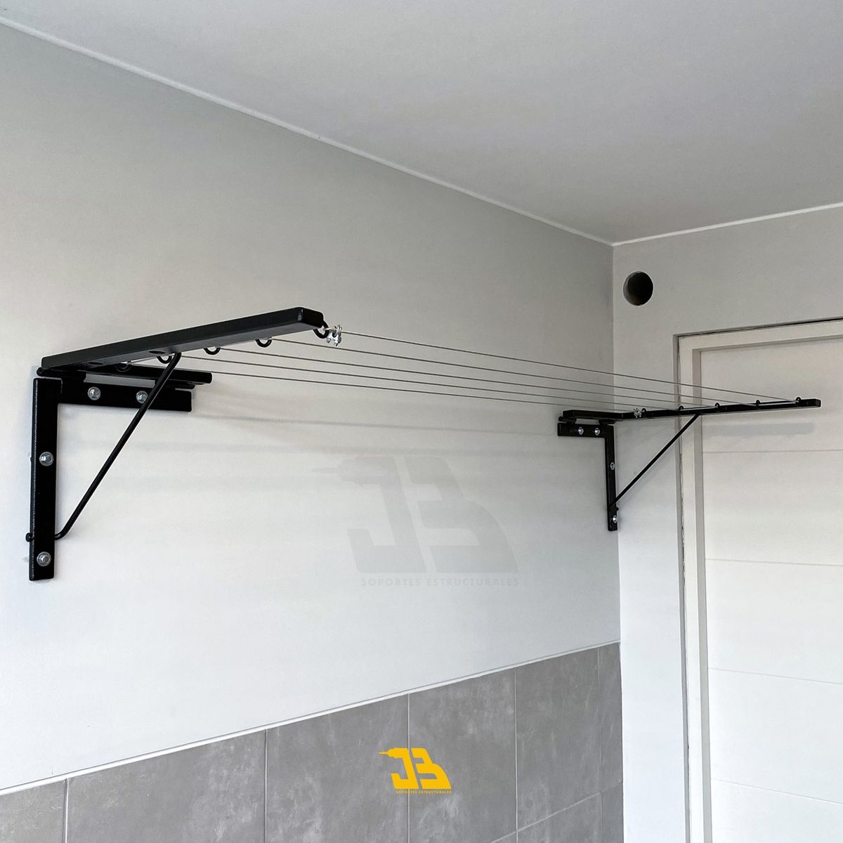 J3 RACKS - Tendedero plegable 5 filas negro