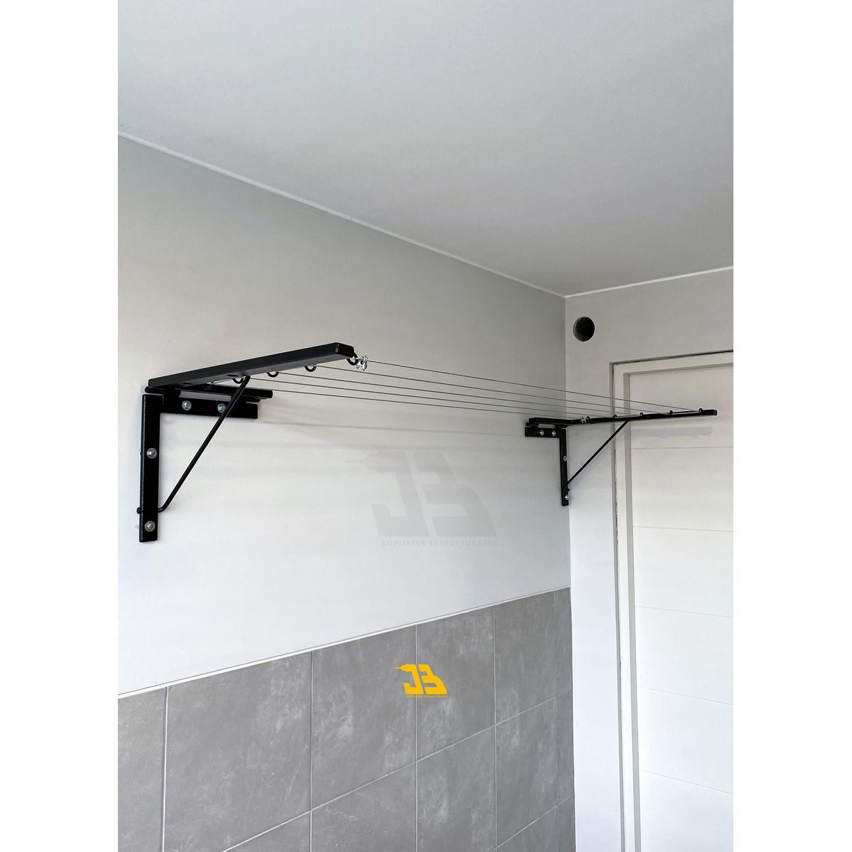 J3 RACKS - Tendedero plegable 5 filas negro