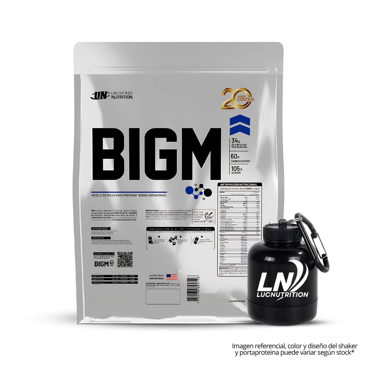 UNIVERSE NUTRITION - Bigm 3 kg Vainilla + Portaproteina