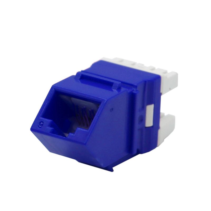 SATRA - JACK SATRA ANGULAR CAT6 rj45 1gbps-10gbps COLOR AZUL PN 102070004