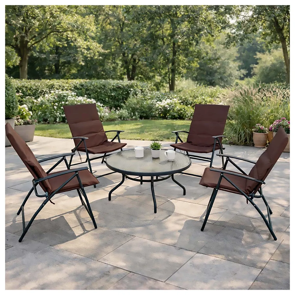 NOVAHUS - Set de Terraza 4 Sillas + Mesa Ipanema