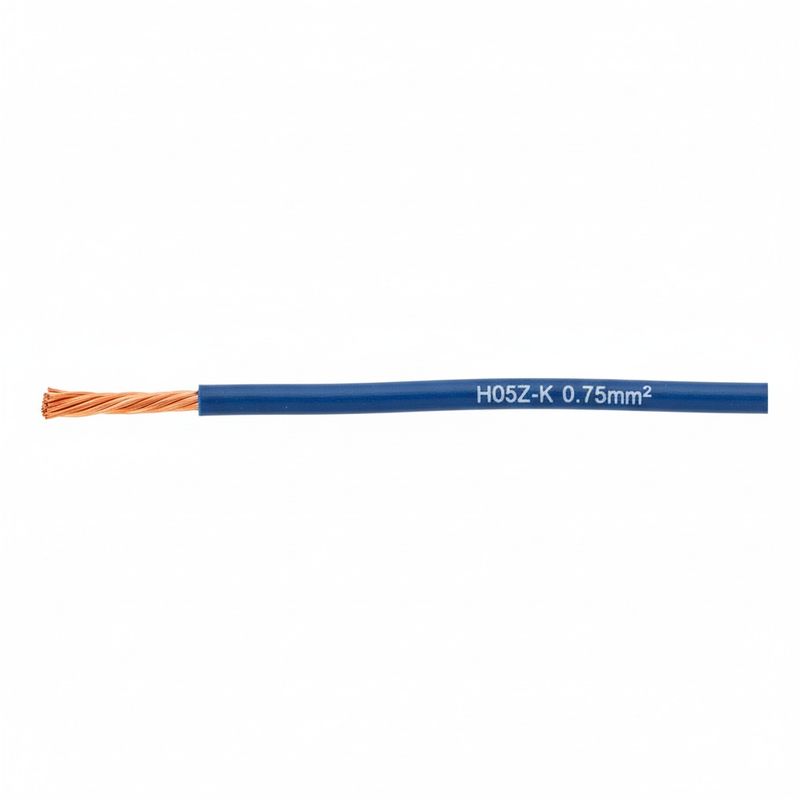 LAPP - LAPP Cable H05Z-K 90°C 300/500V 1 x 0,75 mm2 libre de halógeno Azul Oscuro (rollo x 100 mts)