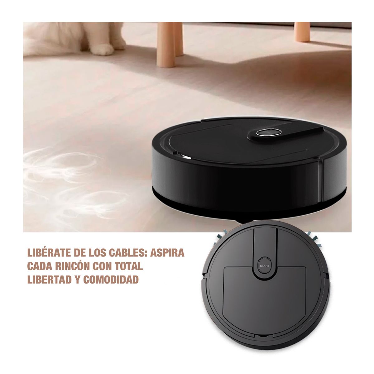 GENERICO - Mini Aspiradora Robot Barredor Usb Hogar Oficina Negro