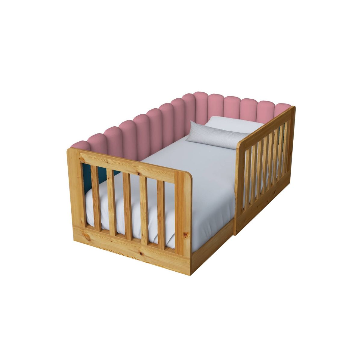 MUEBLES MACRUMO - Cama tapizada Kelar Rosado 15plz