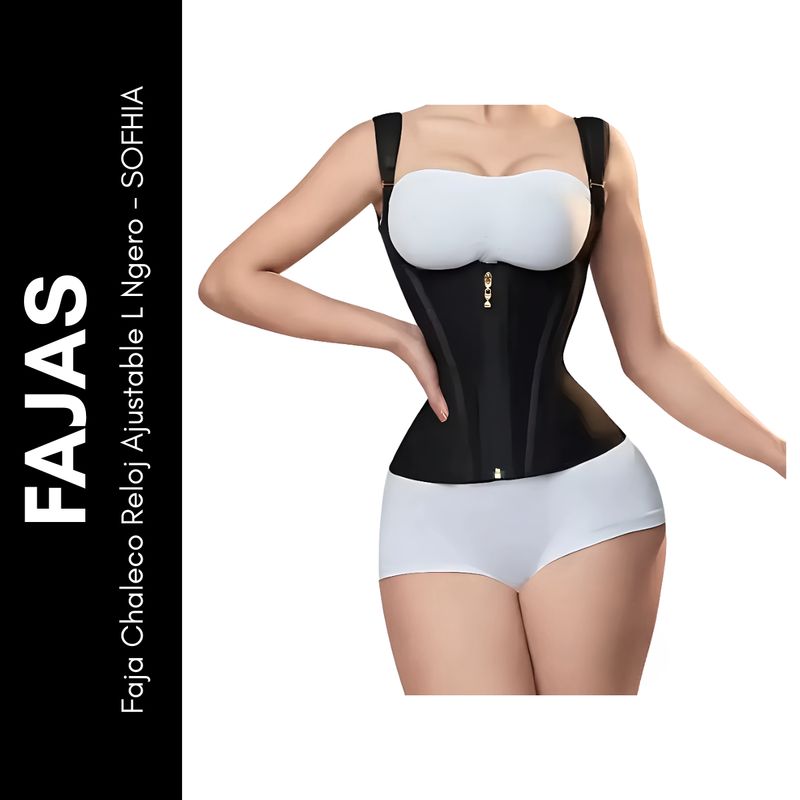 GENERICO - Faja Chaleco Reloj Ajustable L Negro - SOFHIA