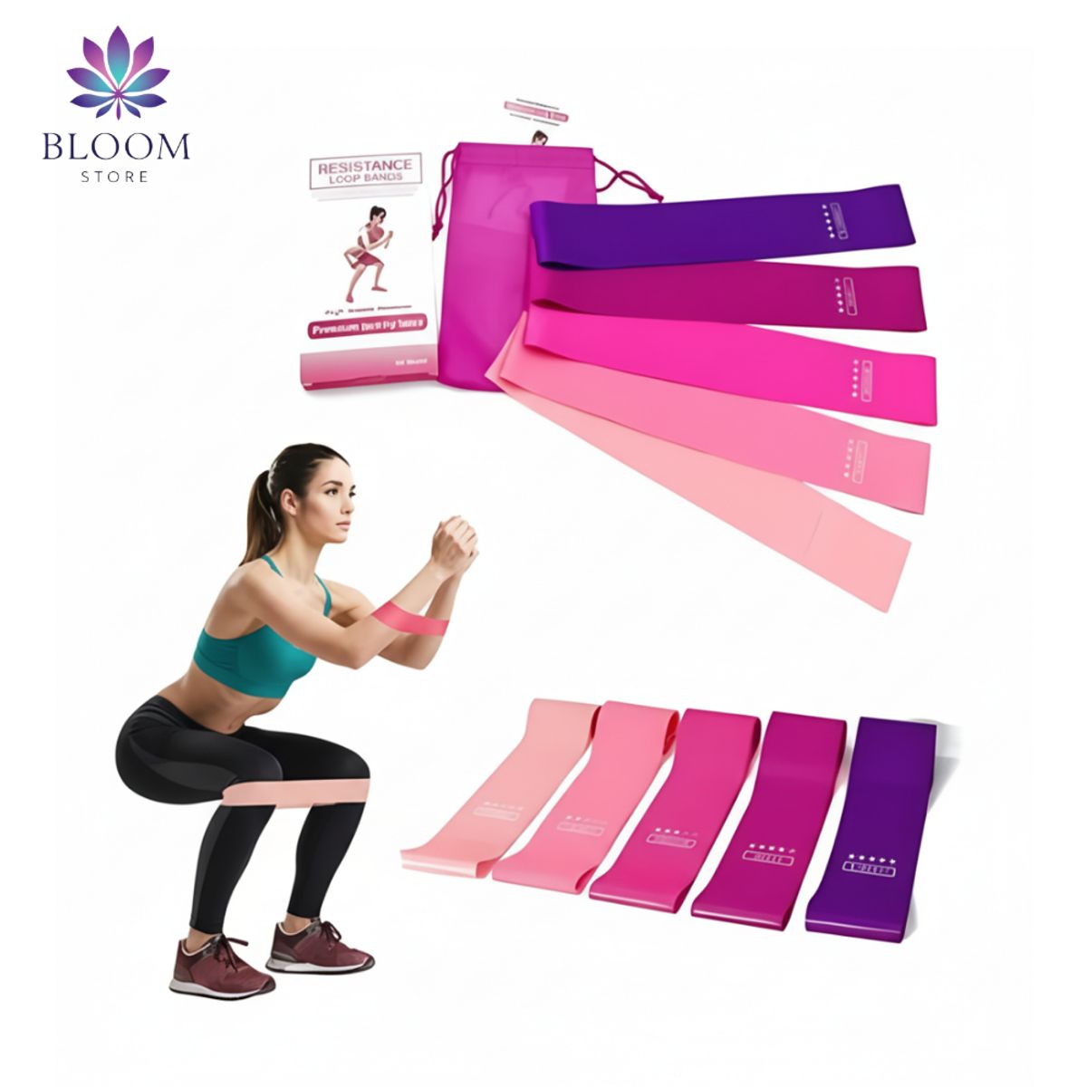 YOGA - KIT DE ENTRENAMIENTO PELOTA DE PILATES + BANDAS ELÁSTICAS MULTINIVEL