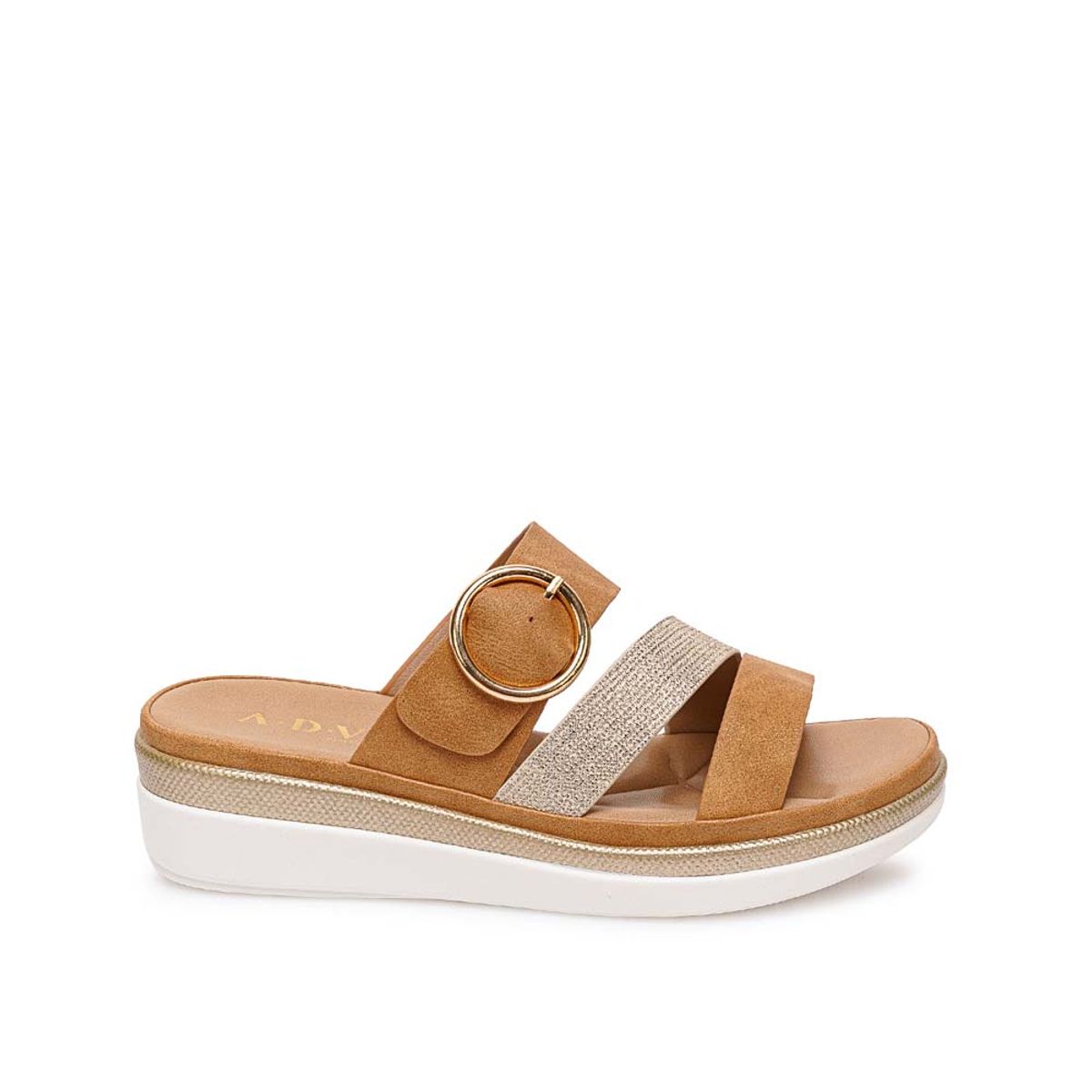 ADV - Sandalia Slide Casual ANA-2626 MoccaDorado ADV