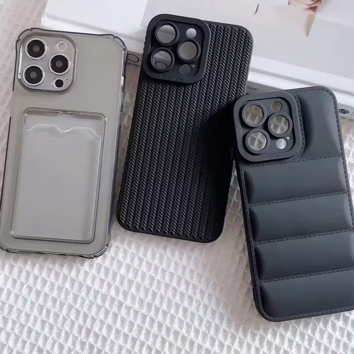 GENERICO - Case De Silicona Con Tarjetero negro - IPHONE 13