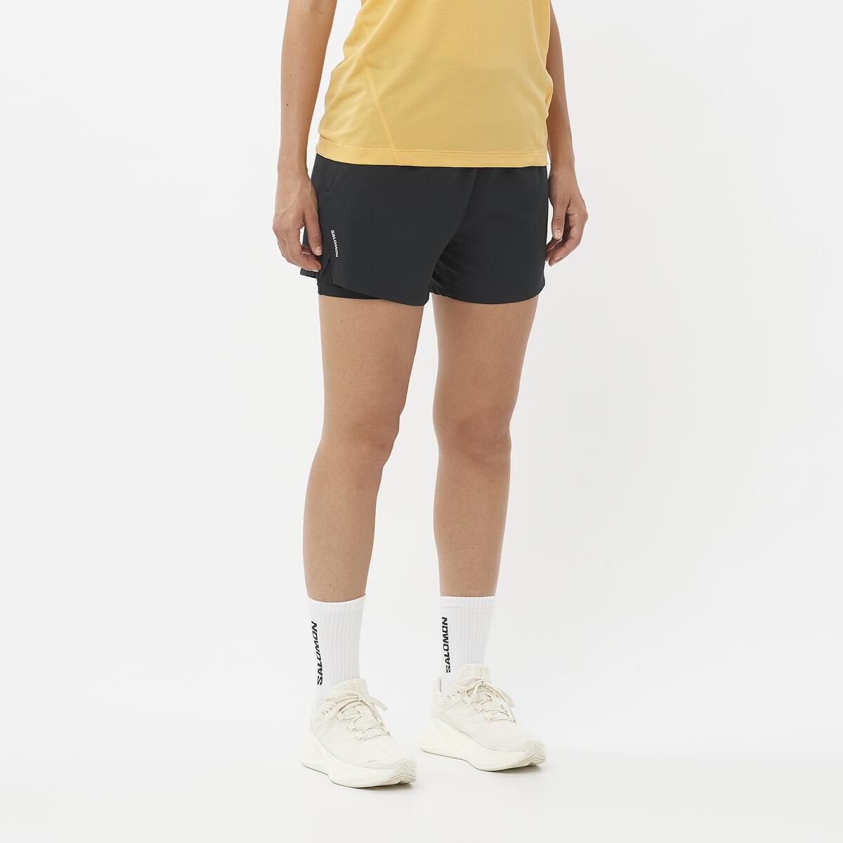 Salomon - Shorts de Running Shakeout 4 Core 2en1 Mujer - Salomon