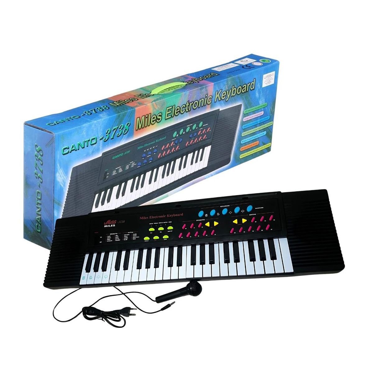 GENERICO - Teclado Electrico Grande Infantil 3738 Micrófono - 44Teclas