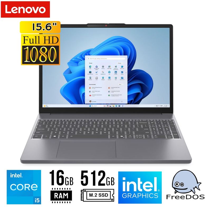 LENOVO - LAPTOP Lenovo IdeaPad Slim 3 15IRH10 15.3" WUXGA Intel Core i5 13420H 16GB 512GB SSD FREEDOS