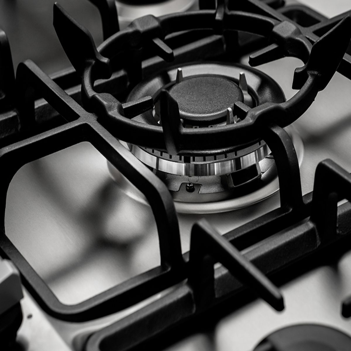 SOLE - Encimera Sole Acero Inoxidable 86 Cm 5 Hornillas