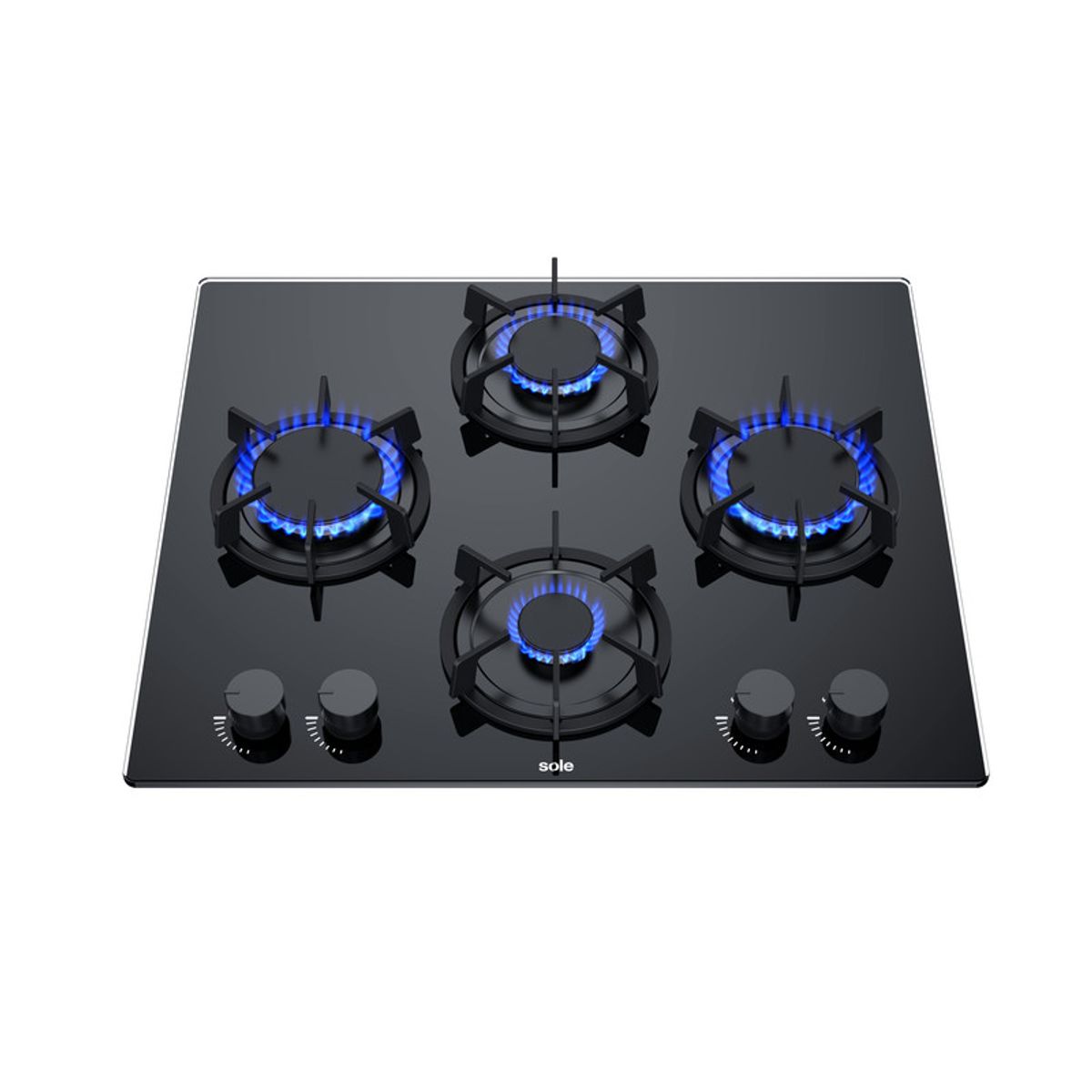 SOLE - Encimera Rubi Vidrio Templado Gas 60 cm 4 Hornillas