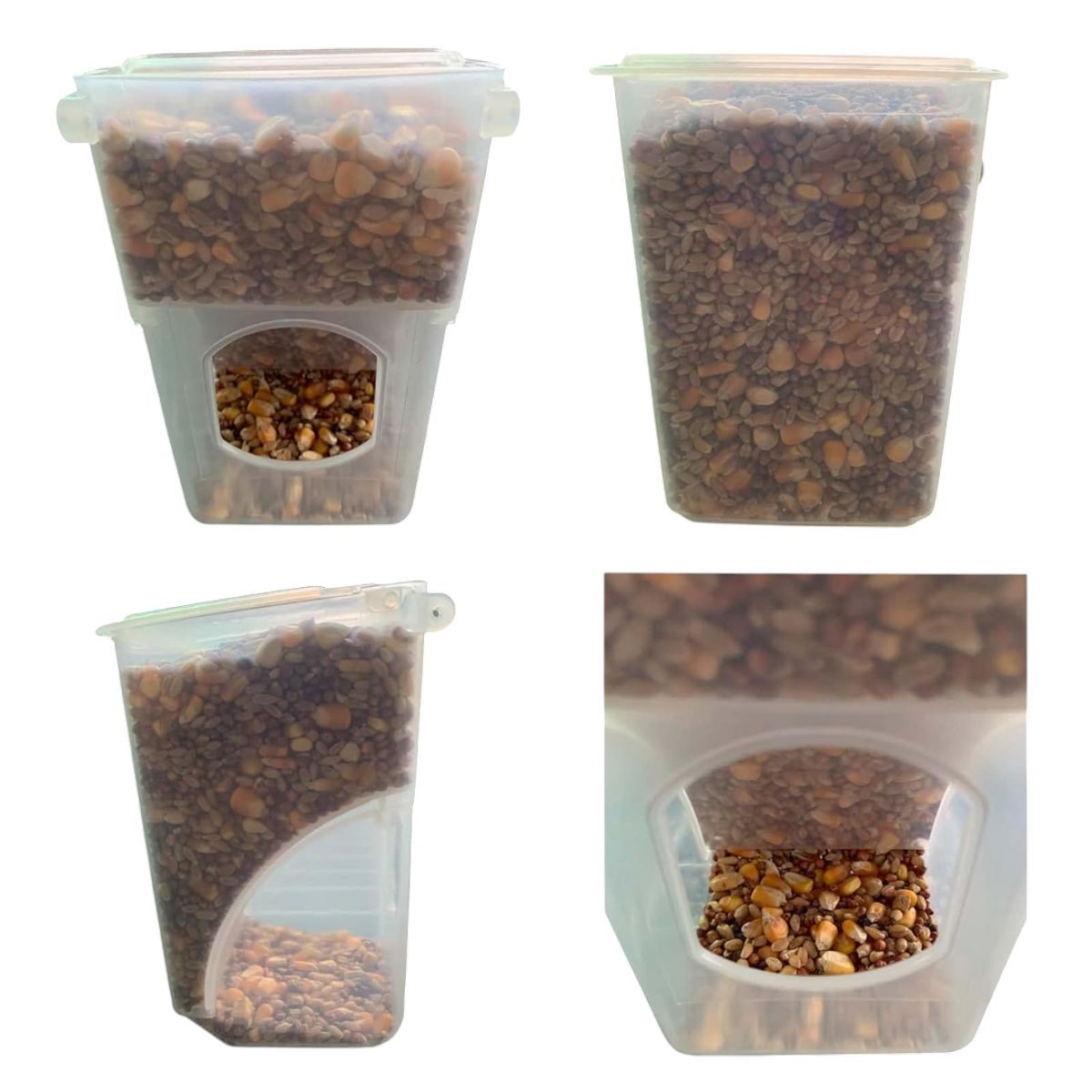 GENERICO - COMEDERO AUTOMÁTICO TRANSPARENTE PARA JAULA GALLO POLLO AVE