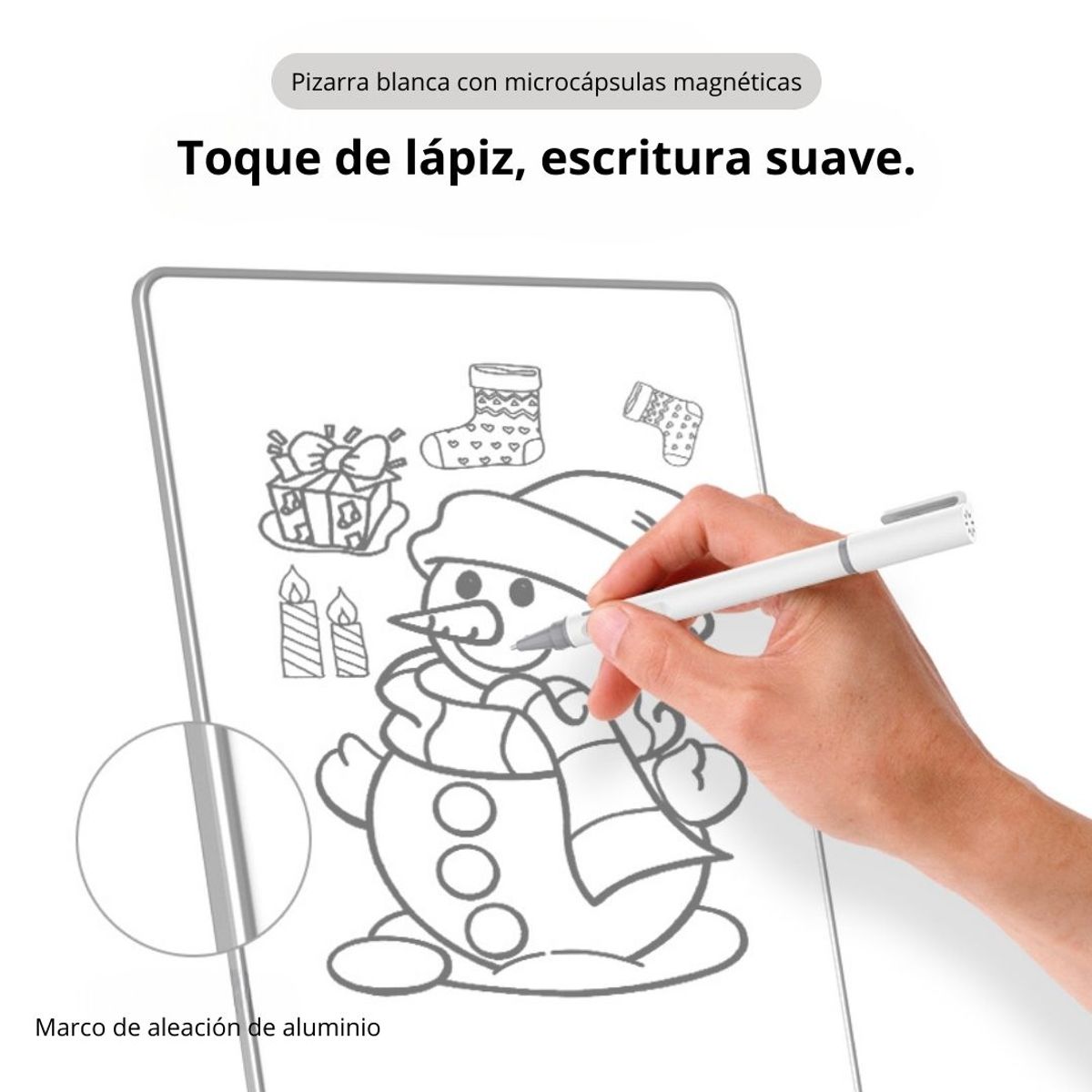 GENERICO - Pizarra Magnética A4 Reutilizable para Notas con Bolígrafo