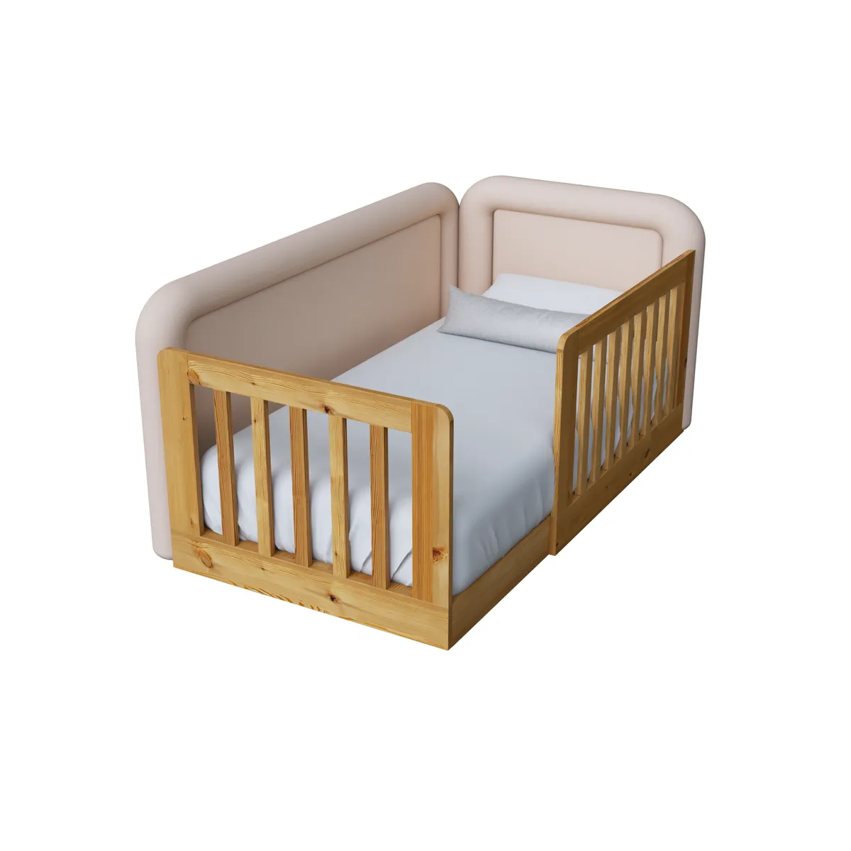 MUEBLES MACRUMO - Cama tapizada Tavos Beige 2plz