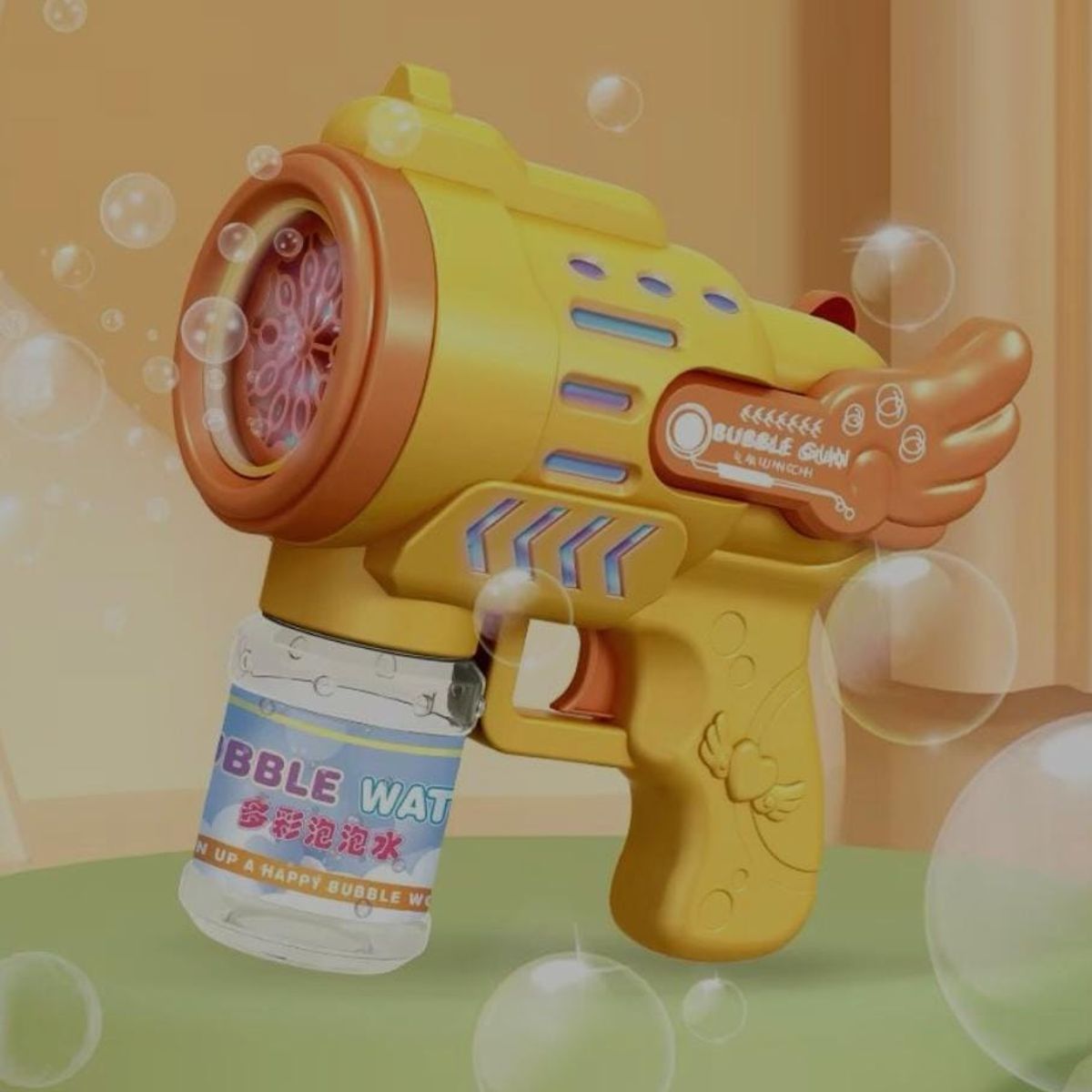 GENERICO - PISTOLA DE BURBUJABubble Gun - AMARILLO CON NARANJA