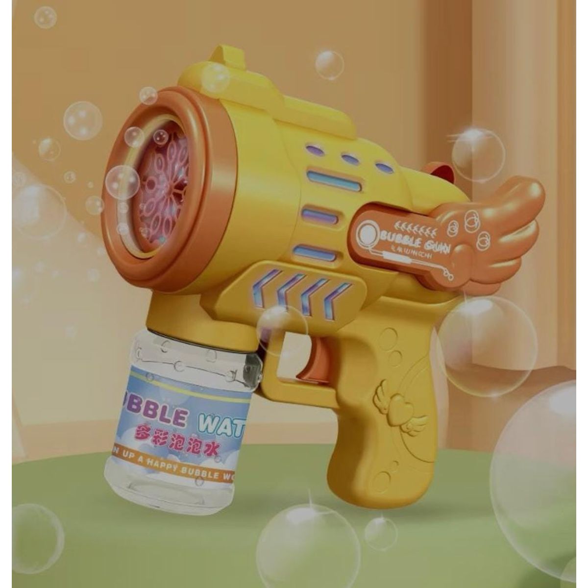 GENERICO - PISTOLA DE BURBUJABubble Gun - AMARILLO CON NARANJA