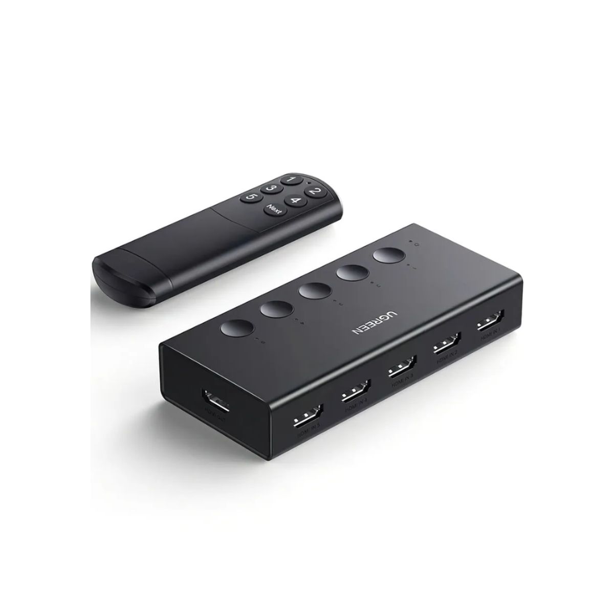 UGREEN - Ugreen Adaptador Hdmi Switch 5 En 1 Negro 4k@60hz Con Control Remoto