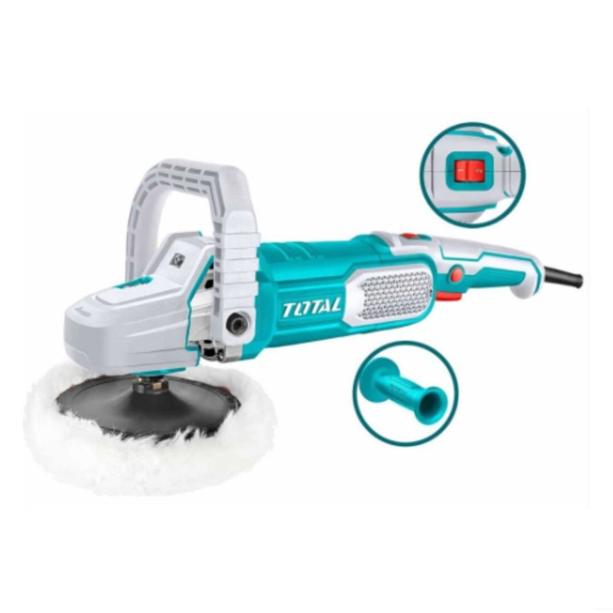 TOTAL TOOLS - Pulidora Angular 1400W 600- 3200RPM 180MM Industrial - TP11418026