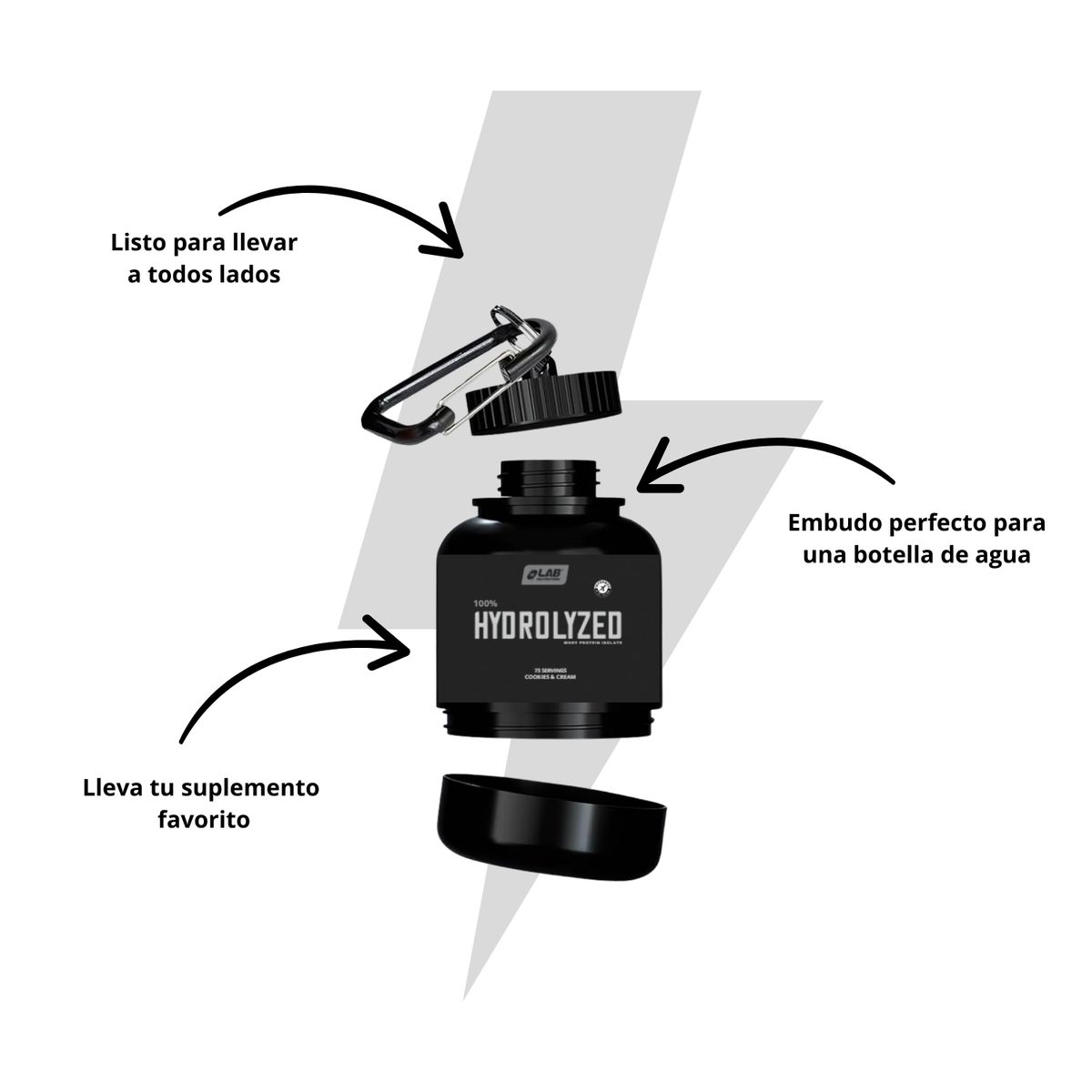 GENERICO - PORTA PROTEINA HYDROLIZED - PORTASUPLEMENTOS