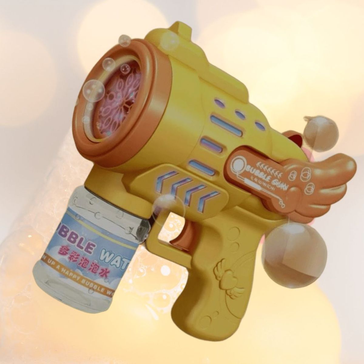 GENERICO - PISTOLA DE BURBUJABubble Gun - AMARILLO CON NARANJA