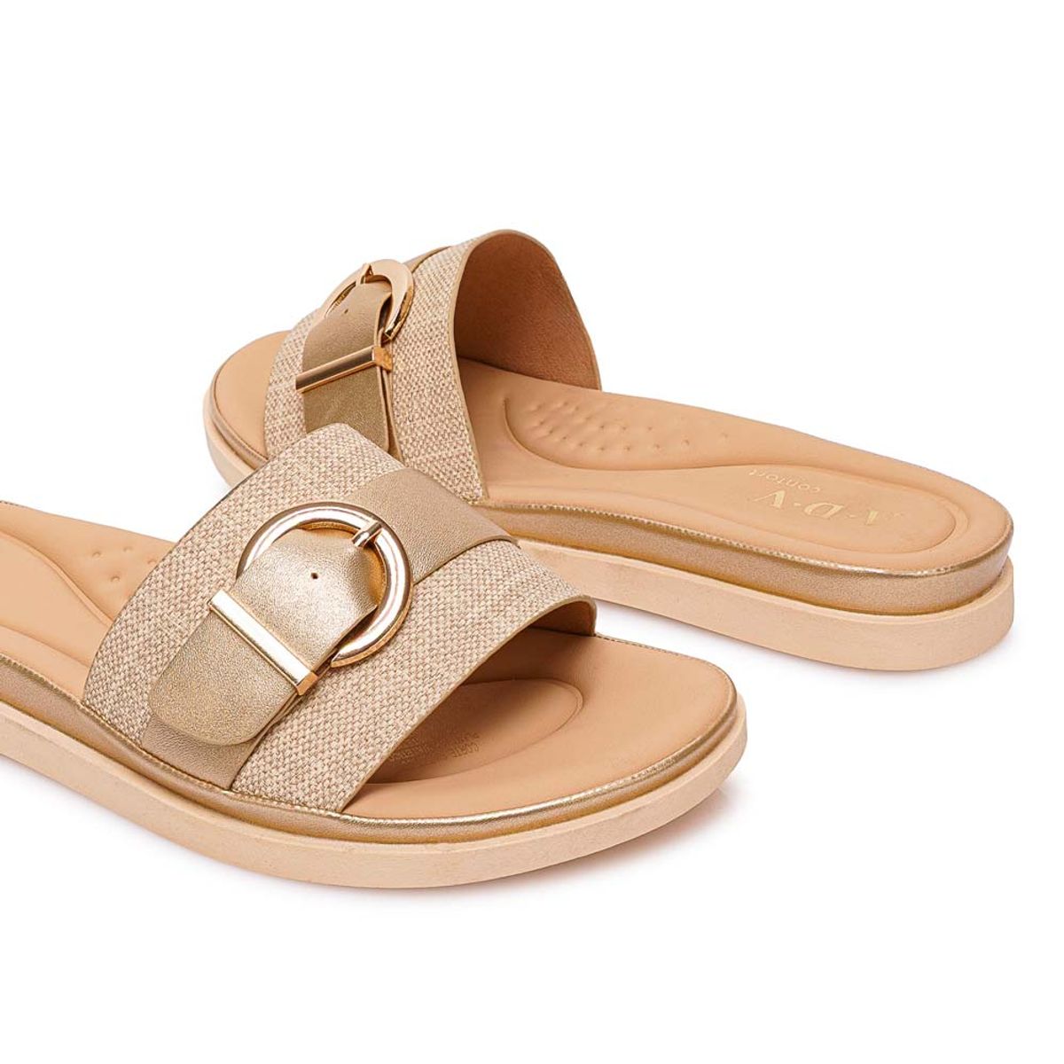 ADV - Sandalia Slide Casual ANA-2636 Dorado ADV