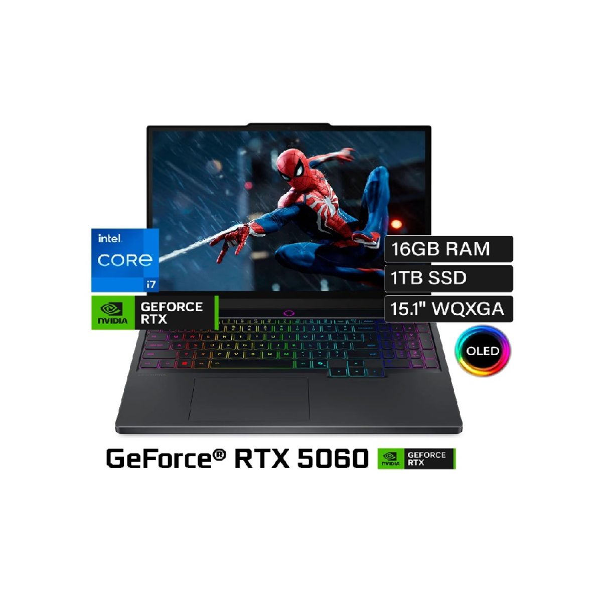 LENOVO - LENOVO LEGION 5 15IRX10 INTEL COREI7-14700HX 16GB 1TB SSD 8GB VIDEO RTX 5060 15" WQXGA OLED WIN 11