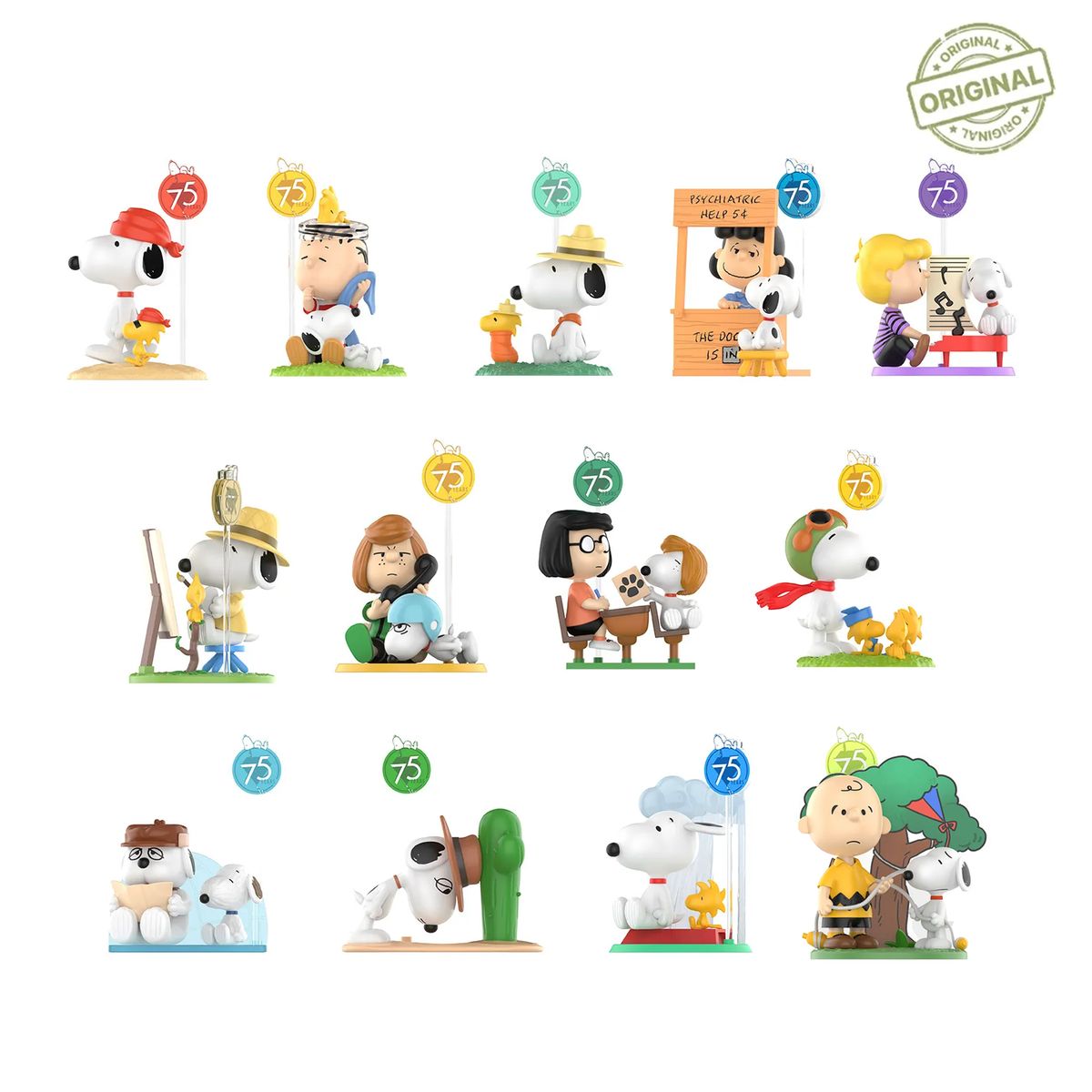 POP MART - Blind box Snoopy 75 Aniversario 100% Original - Caja al azar