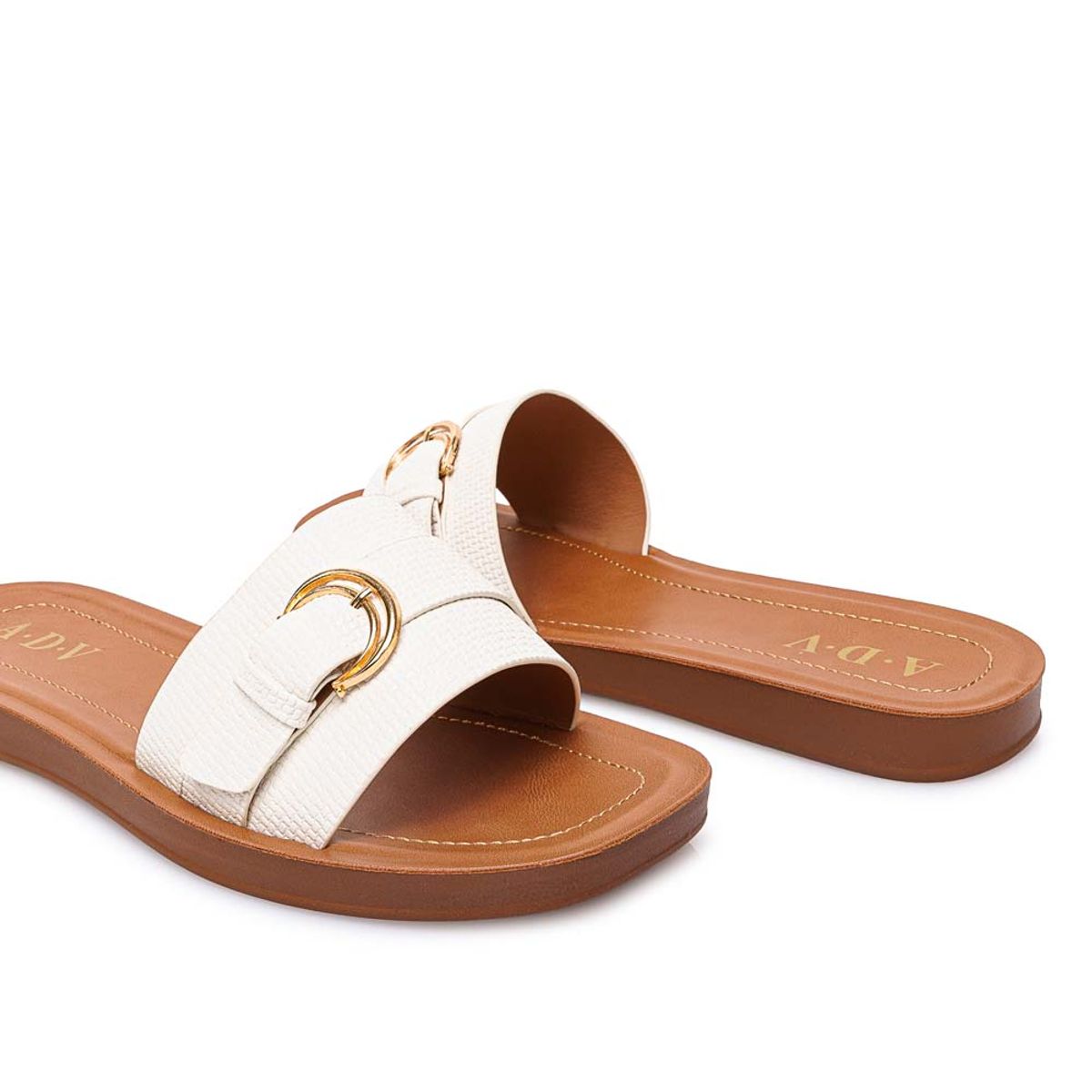 ADV - Sandalia Slide Casual CAMI-2601 Blanco ADV