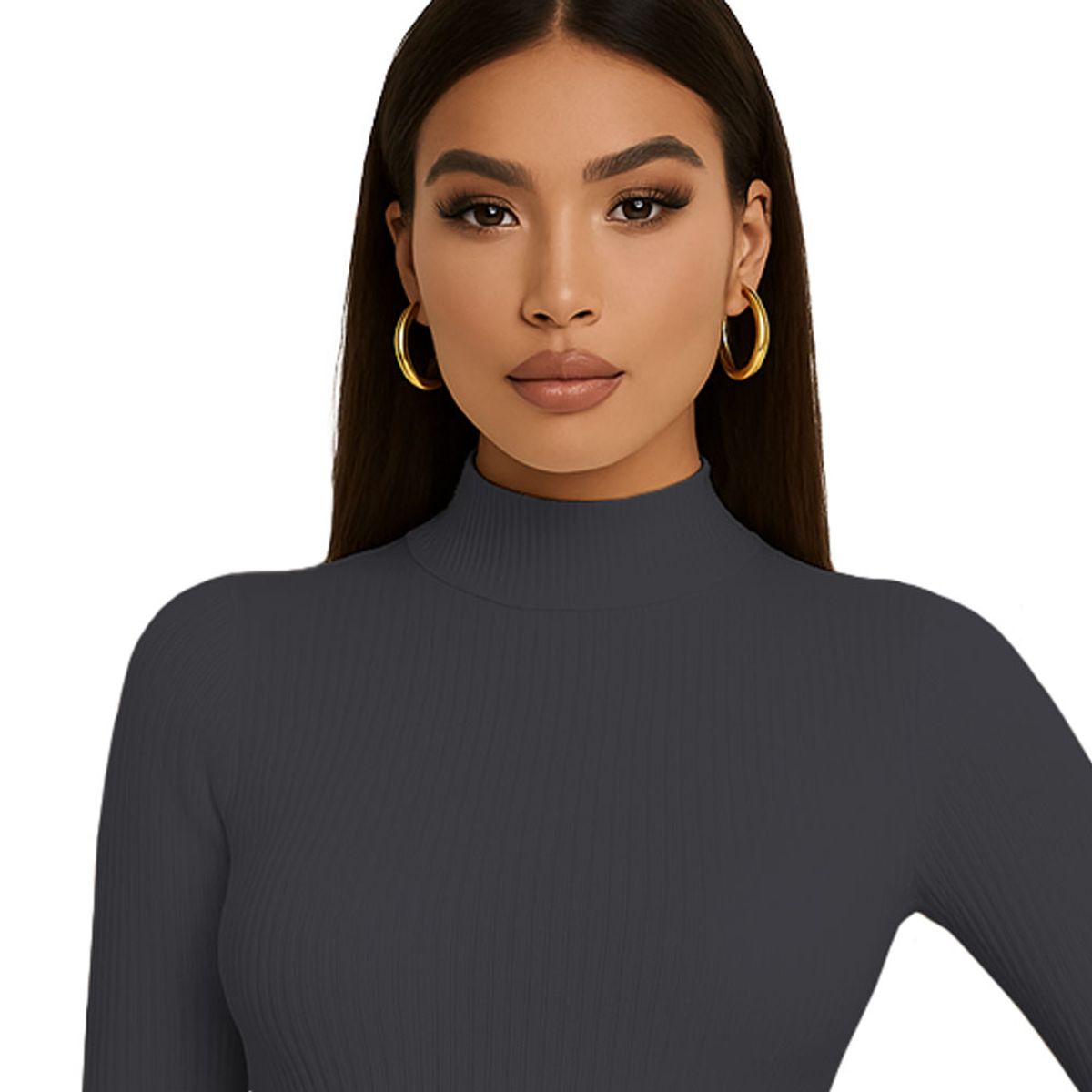 GENERICO - Polo Cafarena Manga Larga Rib Grueso Sab-16 Color Gris