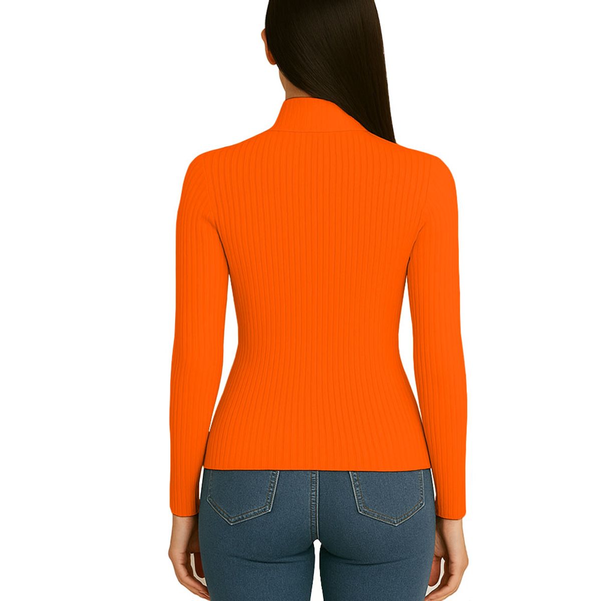 GENERICO - Polo Cafarena Manga Larga Rib Grueso Sab-16 Color Naranja