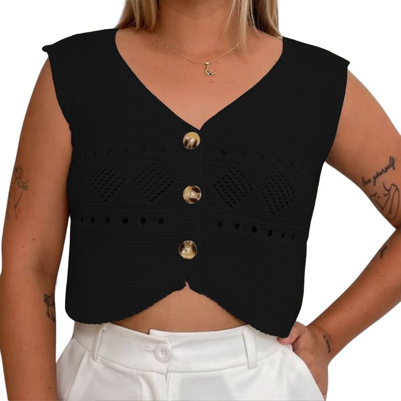 GENERICO - Sueter Mujer Hilo Tacto 352G-15 Color Negro